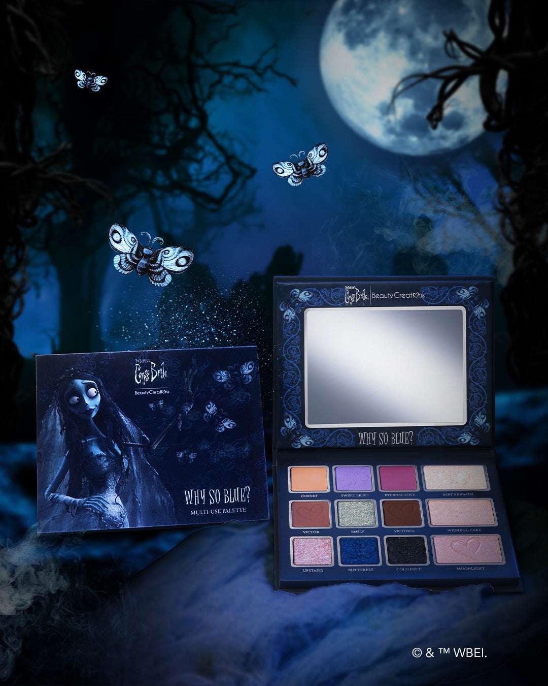 Tim Burton's Corpse Bride x Beauty Creations "Why So Blue?" Multi-Use Colour Palette