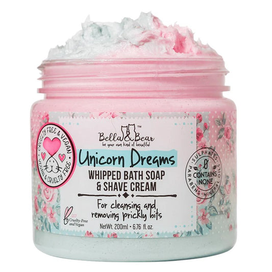 Bella & Bear Unicorn Dreams Whipped Bath Soap & Shave Cream