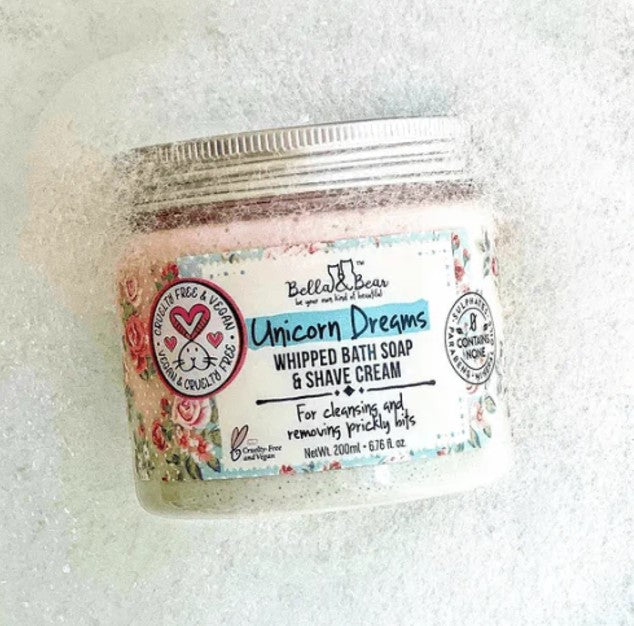 Bella & Bear Unicorn Dreams Whipped Bath Soap & Shave Cream