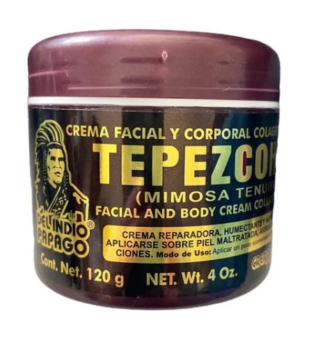 Del Indio Papago Tepezcohuite Facial & Body Night Cream - Collagen & Vit E (120g)